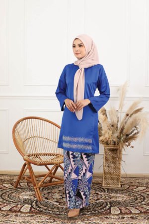 Maya Kurung Pahang Royal Blue