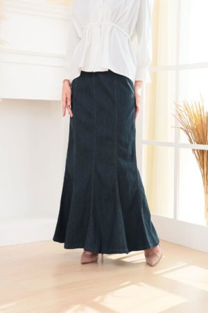 Skirt Jeans 8 Panel Dark Blue