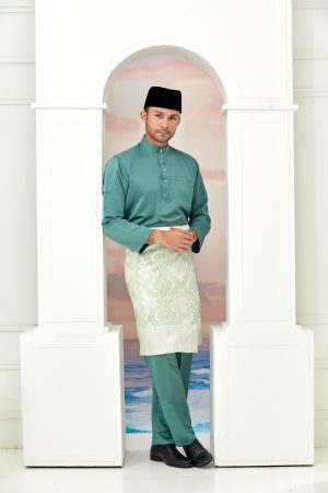 Bilal Baju Melayu Dusty Green
